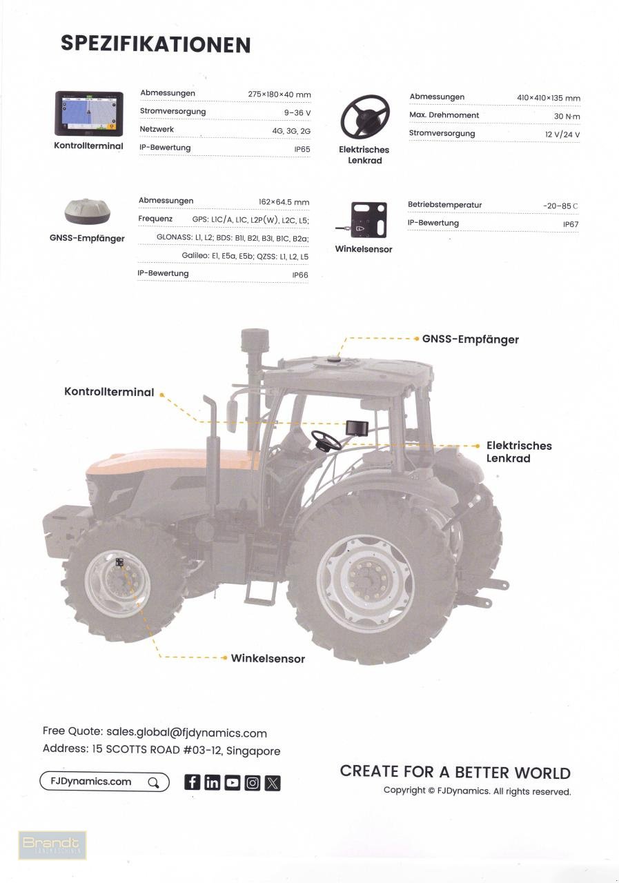 Sonstiges Traktorzubehör typu Sonstige FJDynamics AT2 Automatisches GPS-Lenksystem für Traktoren, Neumaschine v Oyten (Obrázek 4)