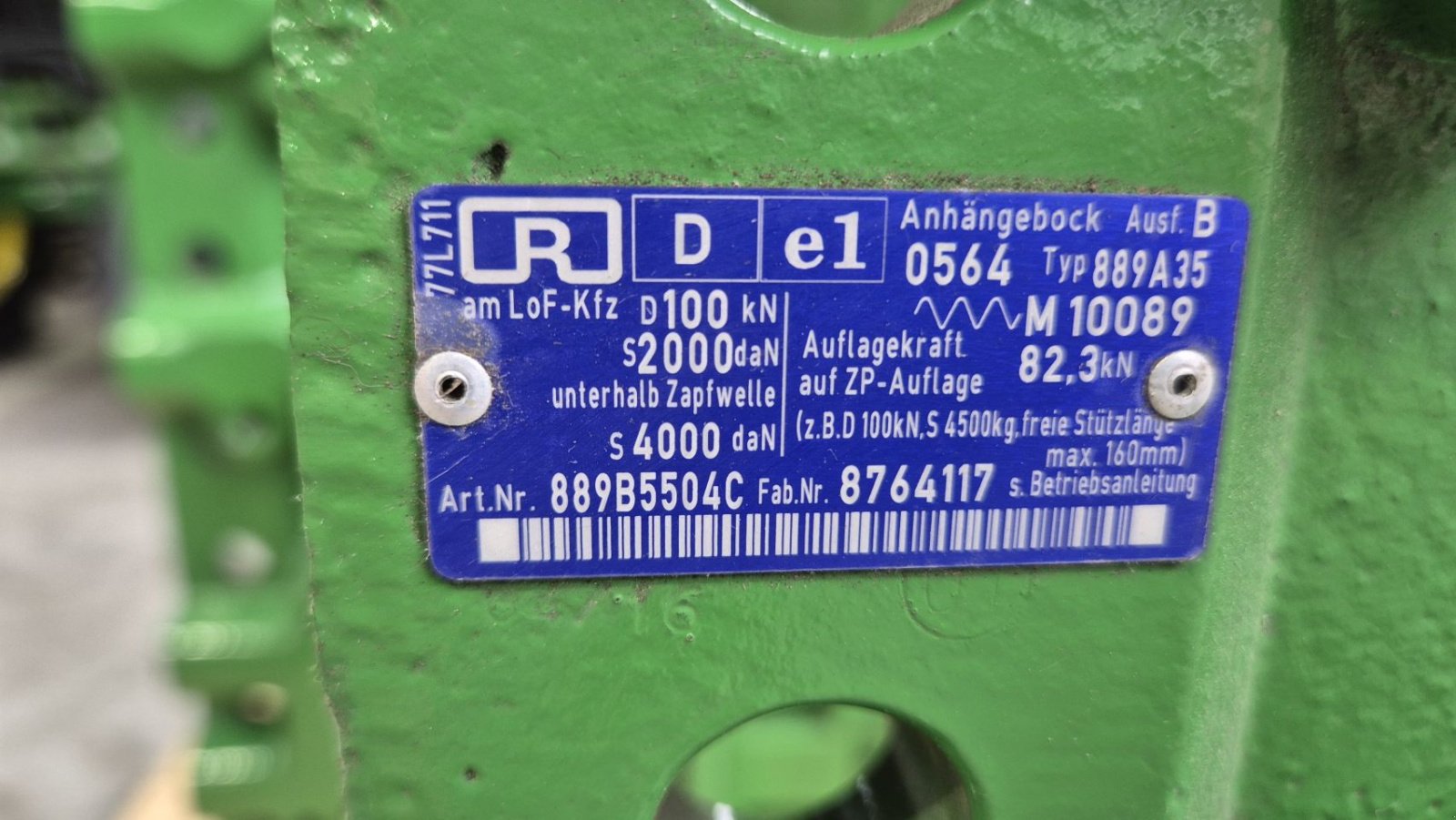 Sonstiges Traktorzubehör typu Sonstige JOHN DEERE Sauermann Rockinger Trekhaakslee trekhaakrail 8R, Gebrauchtmaschine v Schoonebeek (Obrázek 6)