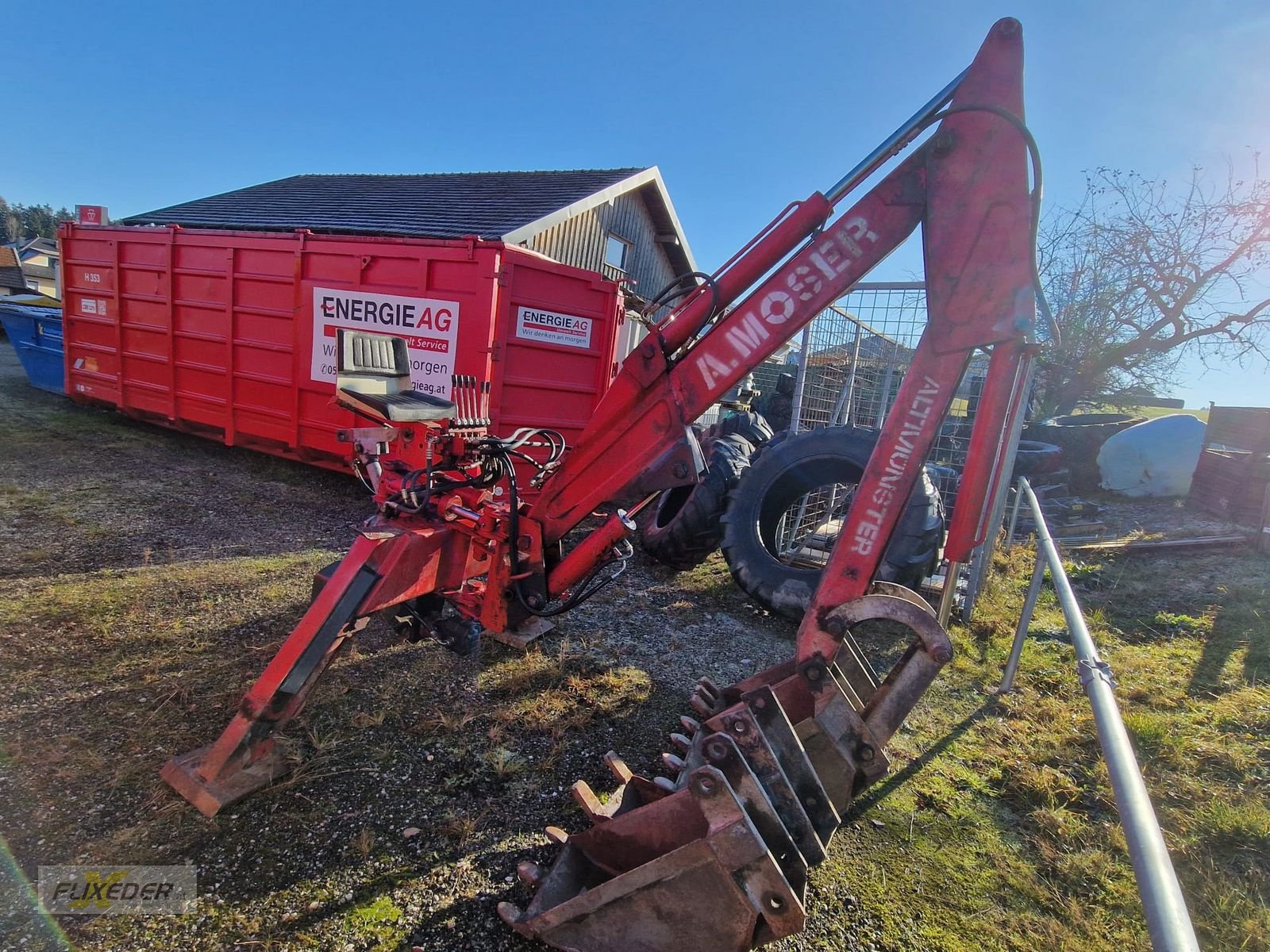 Sonstiges Traktorzubehör typu Sonstige Moser Traktor Heckbagger 4m, Gebrauchtmaschine v Pattigham (Obrázek 1)