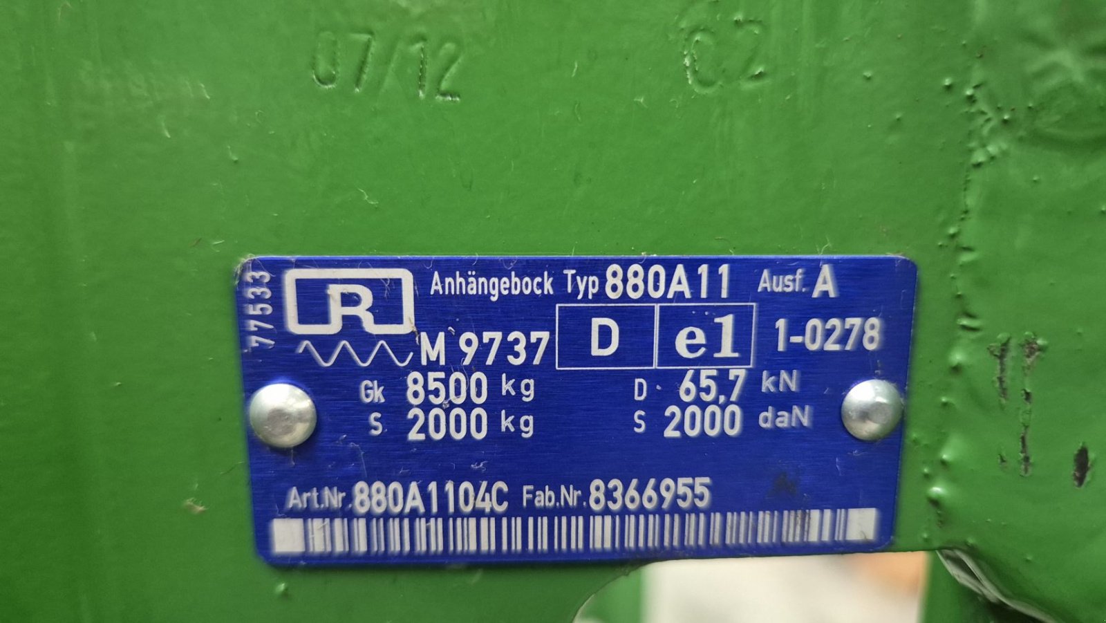 Sonstiges Traktorzubehör typu Sonstige Rockinger John Deere trekhaakframe trekhaakslede, Neumaschine v Schoonebeek (Obrázek 6)