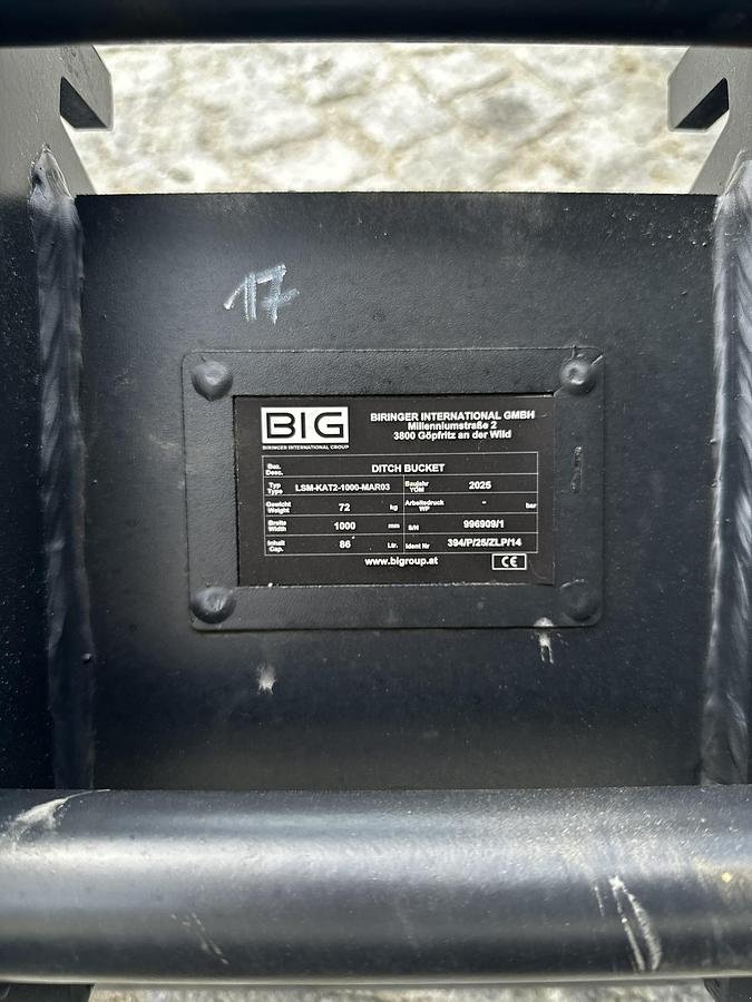 Sonstiges Zubehör des Typs Big Dutchman Böschungslöffel 100cm mit Martin M3 Aufnahme, Neumaschine in Göpfritz an der Wild (Bild 6)