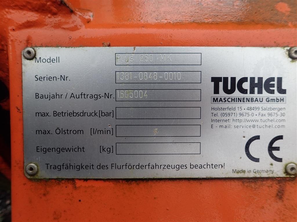 Sonstiges Zubehör of the type Tuchel Plus 260 MK, Gebrauchtmaschine in Egtved (Picture 7)