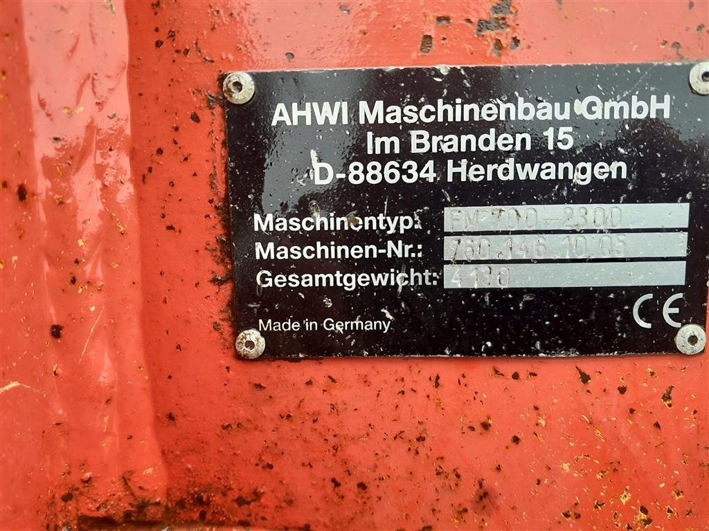 Sonstiges typu AHWI FM 700 2300, Gebrauchtmaschine w Gudbjerg (Zdjęcie 5)