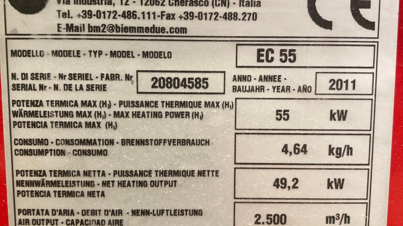 Sonstiges des Typs Biemmedue+Warmlufterzeuger EC 55, Gebrauchtmaschine in Søllested (Bild 3)