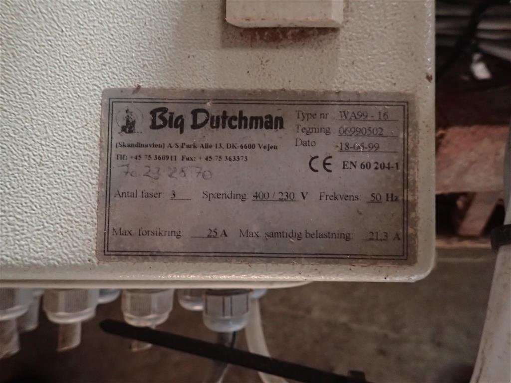 Sonstiges типа Big Dutchman Type WA 99-16, Gebrauchtmaschine в Egtved (Фотография 4)