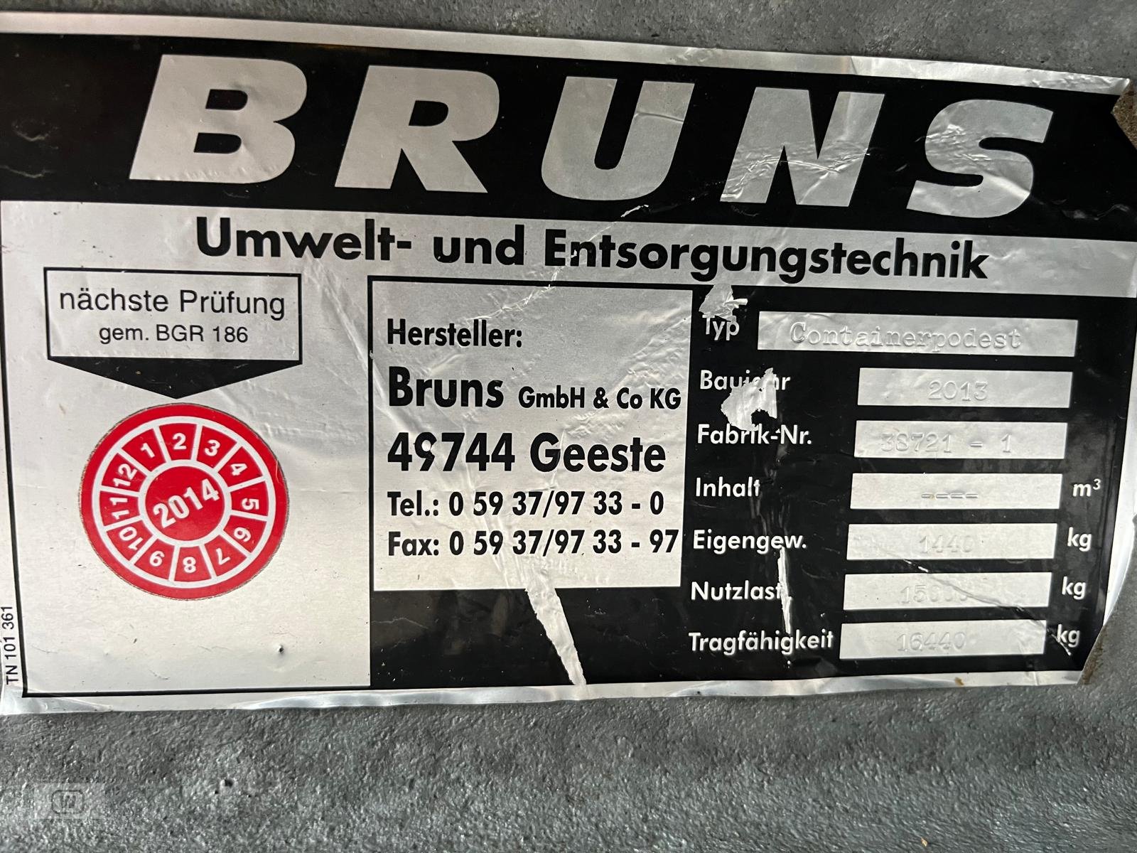 Sonstiges Türe ait Bruns Schubbodencontainer, Gebrauchtmaschine içinde Zell an der Pram (resim 4)
