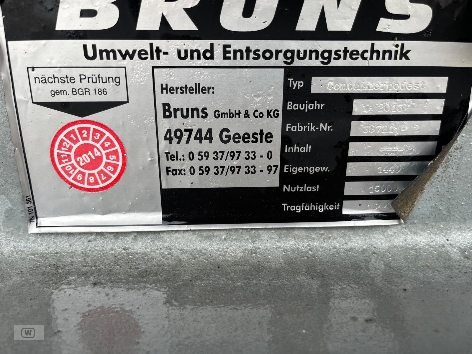 Sonstiges Türe ait Bruns Schubbodencontainer, Gebrauchtmaschine içinde Zell an der Pram (resim 5)