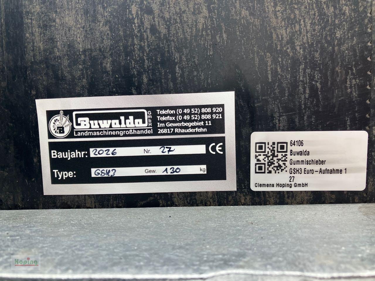 Sonstiges типа Buwalda GSH3 Euro-Aufnahme 1,75m, Neumaschine в Bakum (Фотография 7)