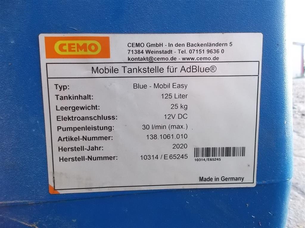 Sonstiges des Typs Cemo 125 liter AdBlue  m/pumpe 12V, Gebrauchtmaschine in Roslev (Bild 5)