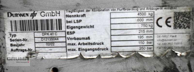 Sonstiges des Typs Durwen DPK 40 C, Gebrauchtmaschine in Friedberg-Derching (Bild 5)