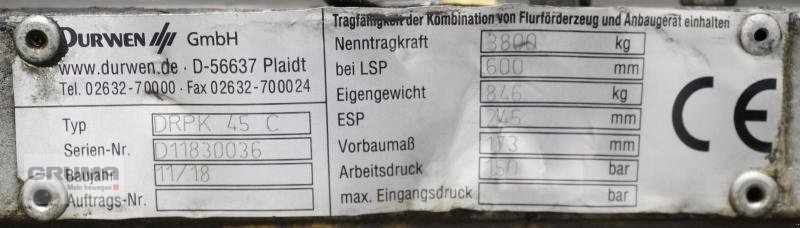 Sonstiges of the type Durwen DRPK 45 C, Gebrauchtmaschine in Friedberg-Derching (Picture 5)