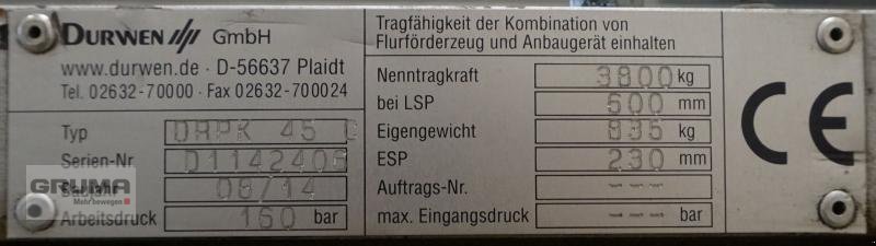 Sonstiges of the type Durwen DRPK 45 C, Gebrauchtmaschine in Friedberg-Derching (Picture 4)