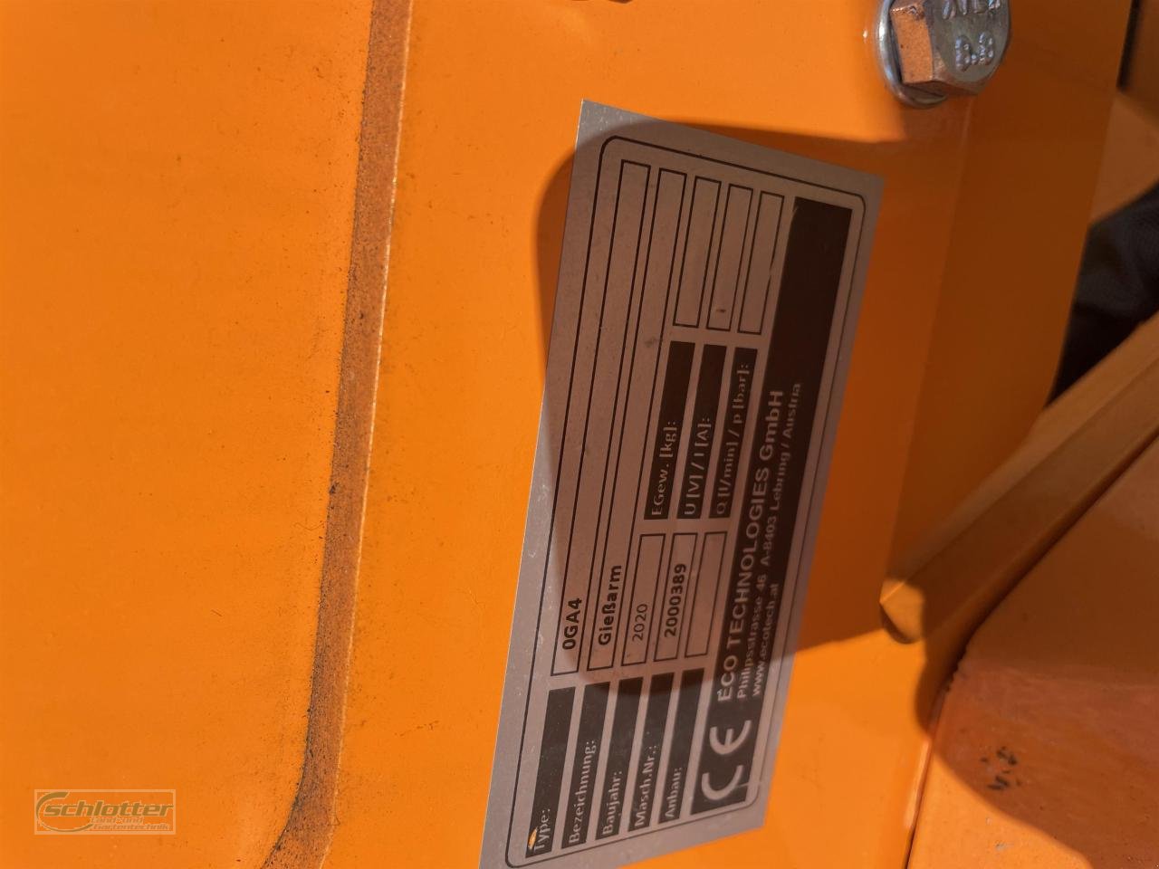 Sonstiges typu EcoTech ECO Gießarm GA4, Gebrauchtmaschine v Idstein-Wörsdorf (Obrázek 3)
