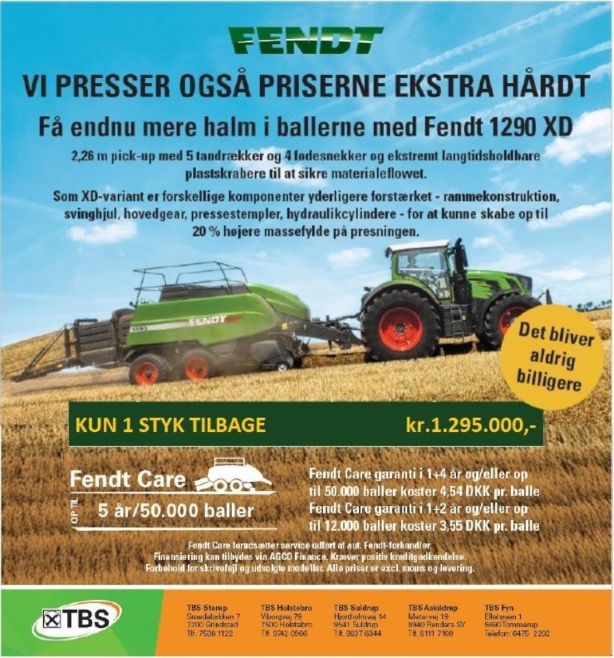 Sonstiges des Typs Fendt 1290 XD, Gebrauchtmaschine in Grindsted (Bild 1)