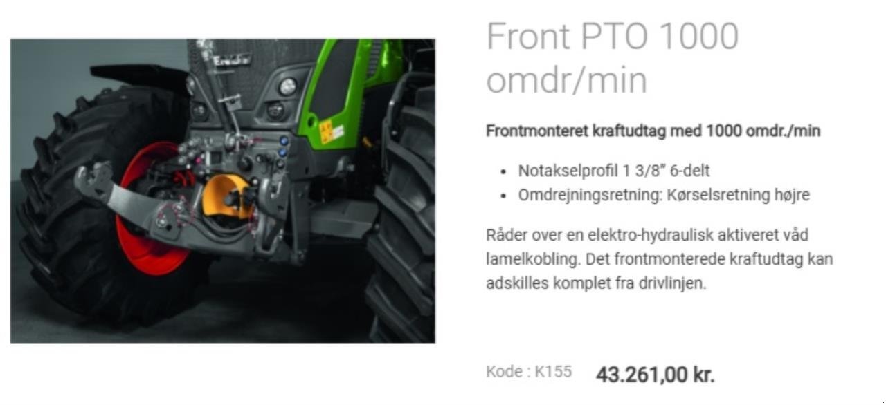 Sonstiges des Typs Fendt FRONT PTO 600 VARIO, Gebrauchtmaschine in Holstebro (Bild 1)