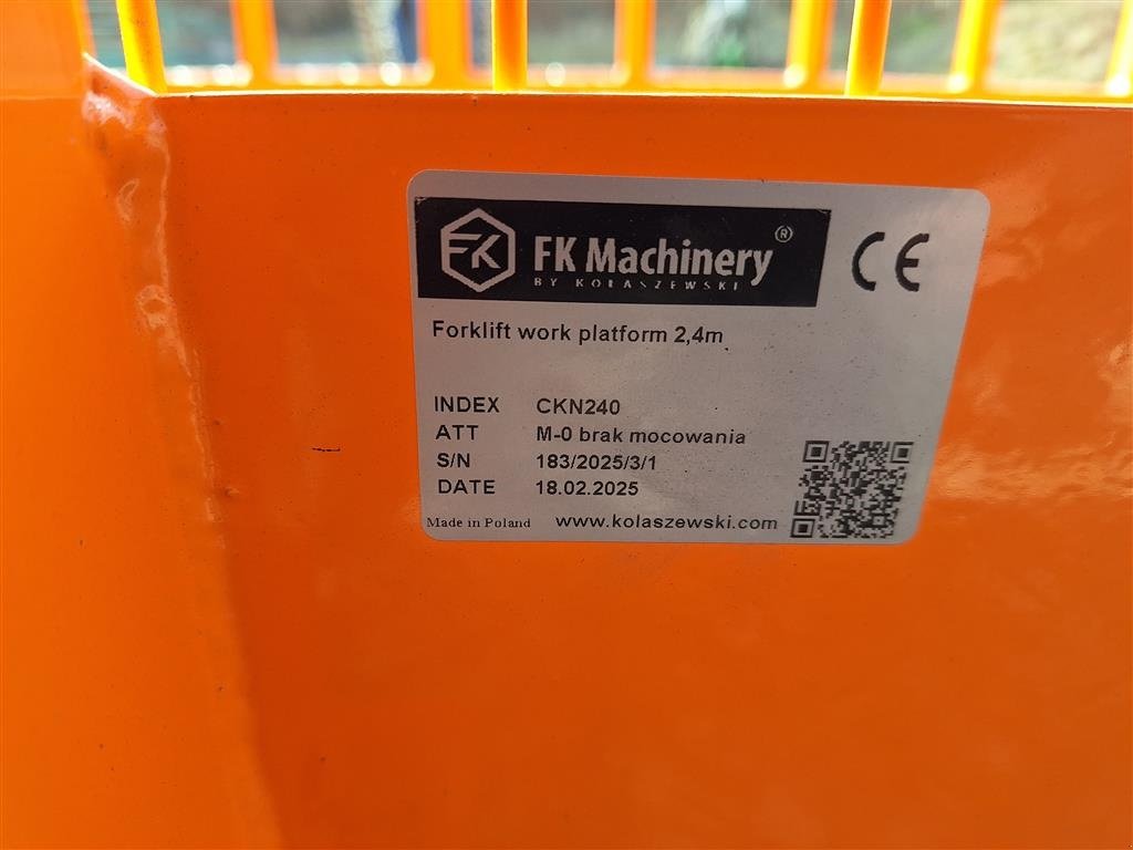 Sonstiges of the type FK Machinery Person/matriel kurv, Gebrauchtmaschine in Rødekro (Picture 7)