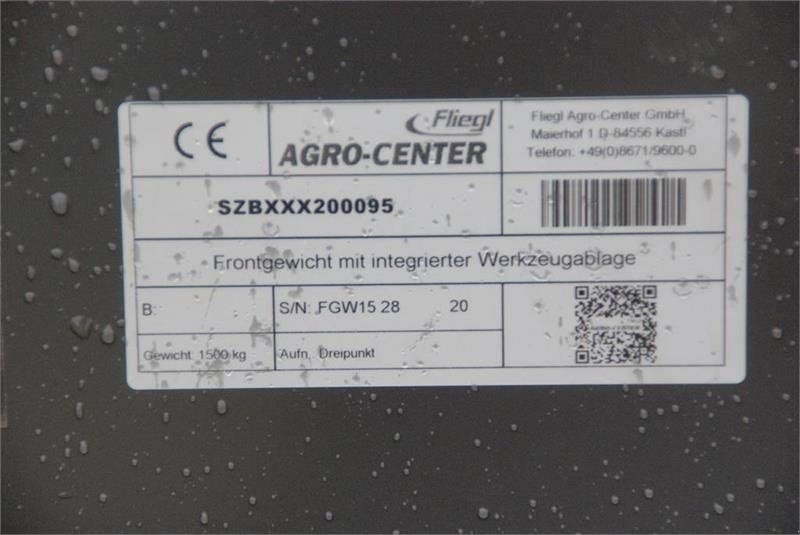 Sonstiges tip Fliegl Frontvægt 1500 kg, Gebrauchtmaschine in Ringe (Poză 2)