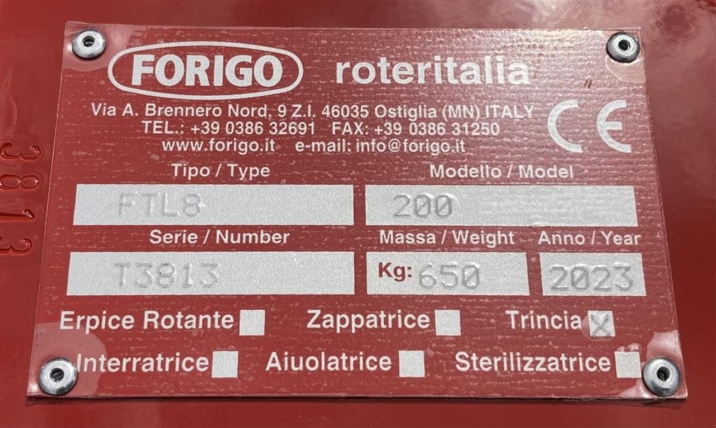 Sonstiges tipa Forigo FTL8 - 200, Gebrauchtmaschine u Horsens (Slika 5)