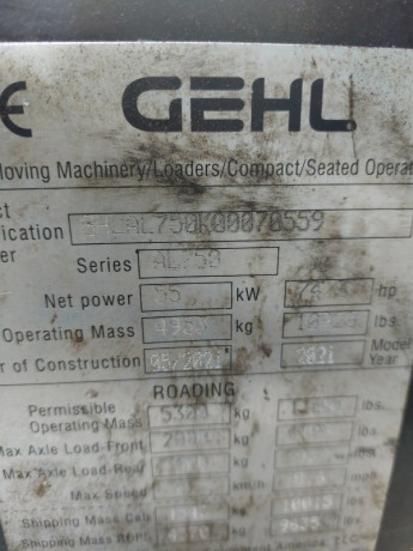 Sonstiges des Typs Gehl AL750, Gebrauchtmaschine in Hemmet (Bild 10)