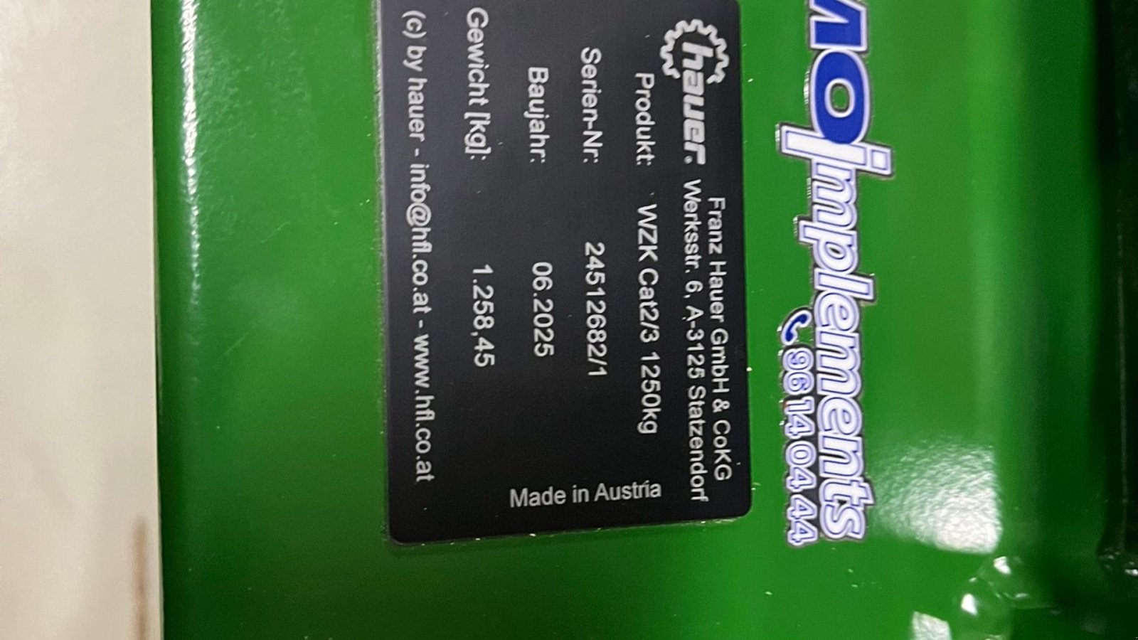 Sonstiges typu Hauer 1250 kg frontvægt med opbevaring, Gebrauchtmaschine v Nørager (Obrázok 3)