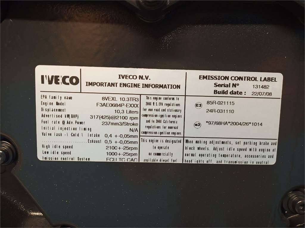 Sonstiges типа Iveco F3AE0684P E905, Gebrauchtmaschine в Hemmet (Фотография 5)