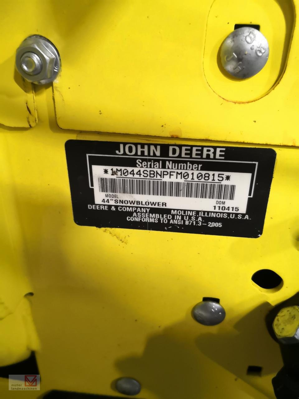 Sonstiges типа John Deere JD 44-inch Schneefräse for 100, Gebrauchtmaschine в Bonndorf (Фотография 3)