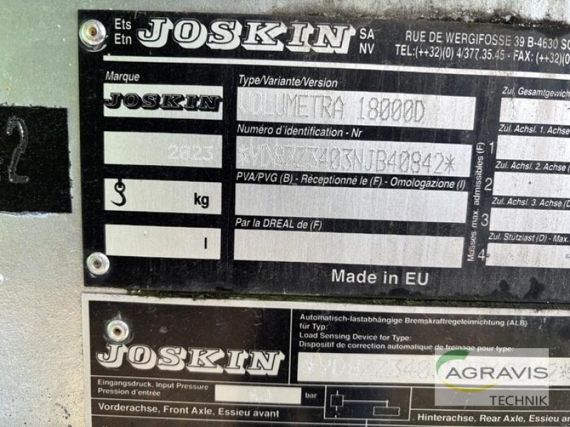Sonstiges του τύπου Joskin VOLUMETRA 18000 D, Vorführmaschine σε Steimbke (Φωτογραφία 5)
