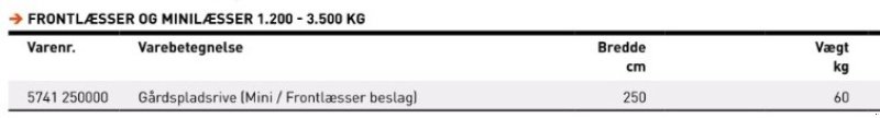Sonstiges typu JST Gårdrive 2,5 meter, Gebrauchtmaschine v Vrå (Obrázek 10)