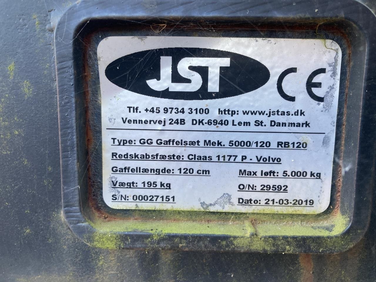 Sonstiges типа JST GG PALLEGAFFELSÆT MEK 5T, Gebrauchtmaschine в Hinnerup (Фотография 3)