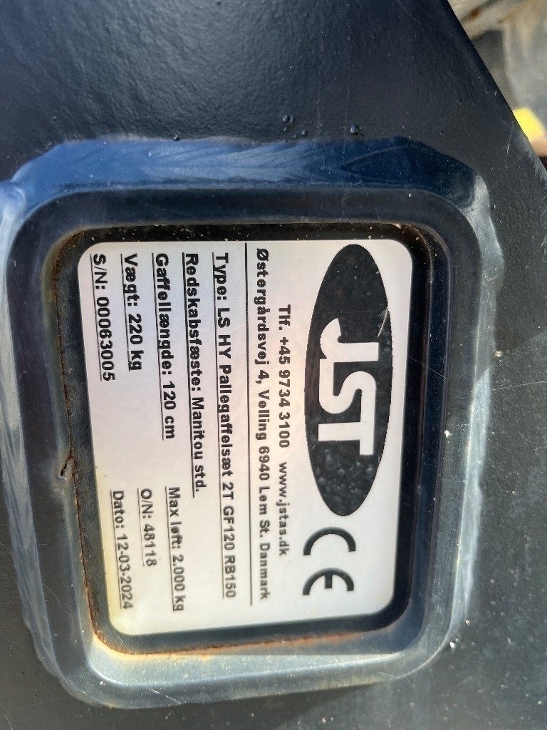 Sonstiges Türe ait JST Manitou hydraulisk gafler, Gebrauchtmaschine içinde Vrå, Frejlev, Hornslet & Ringsted (resim 2)