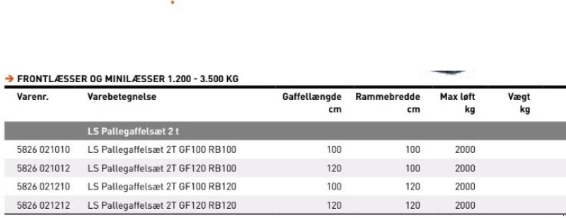 Sonstiges Türe ait JST Pallegafler, Gebrauchtmaschine içinde Vrå (resim 6)