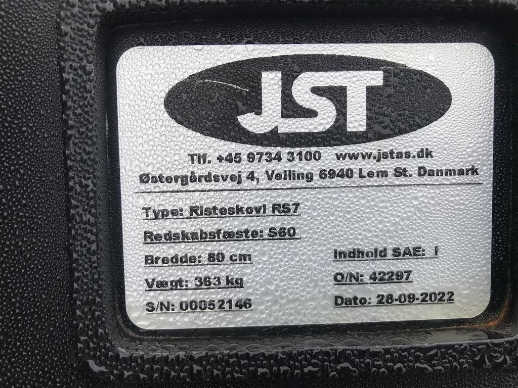 Sonstiges типа JST rs7 80cm risteskovl s60, Gebrauchtmaschine в Rønnede (Фотография 6)