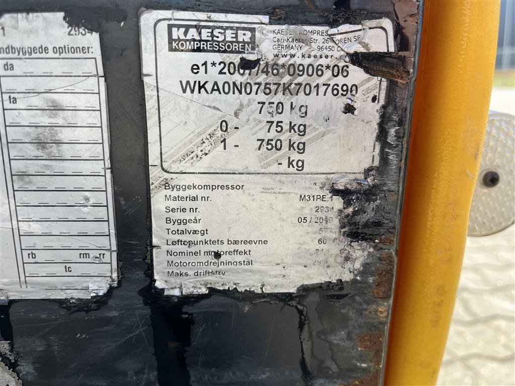 Sonstiges des Typs Kaeser M 31 Brugt 3,1m3 mobil kompressor på ski, Gebrauchtmaschine in Rønnede (Bild 10)