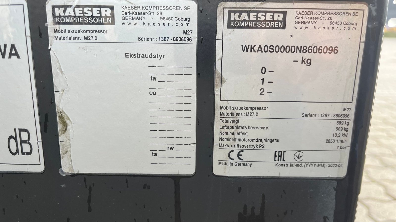 Sonstiges typu Kaeser M27 2,7m3 på ski kun kørt 218t, Gebrauchtmaschine v Rønnede (Obrázek 8)