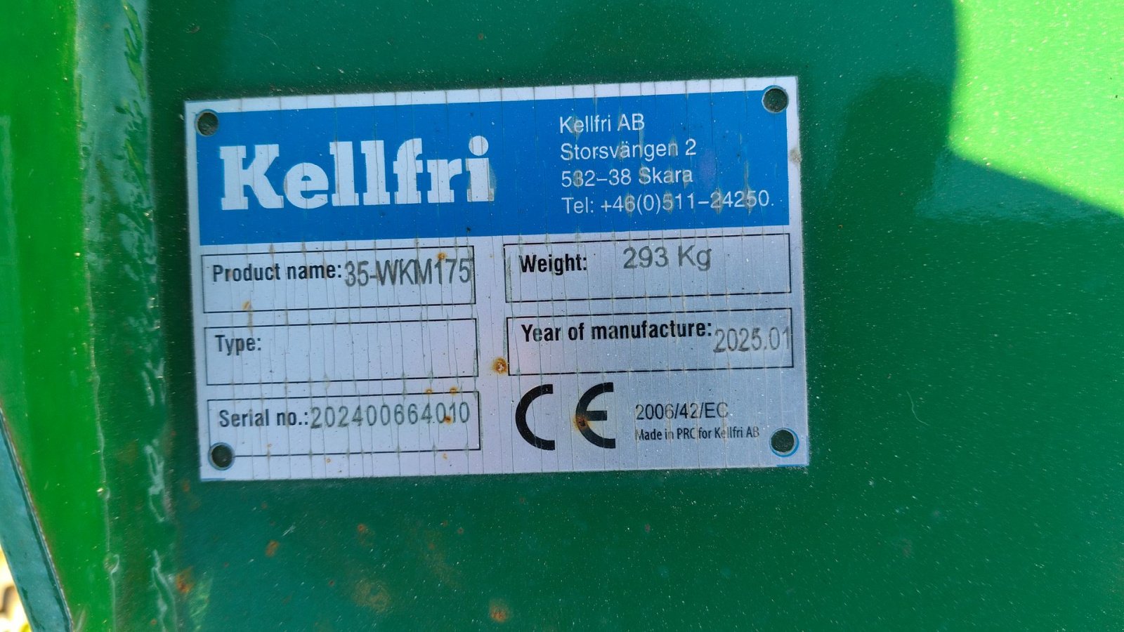 Sonstiges Türe ait Kellfri Slagleklipper 175 cm, Gebrauchtmaschine içinde Egtved (resim 4)