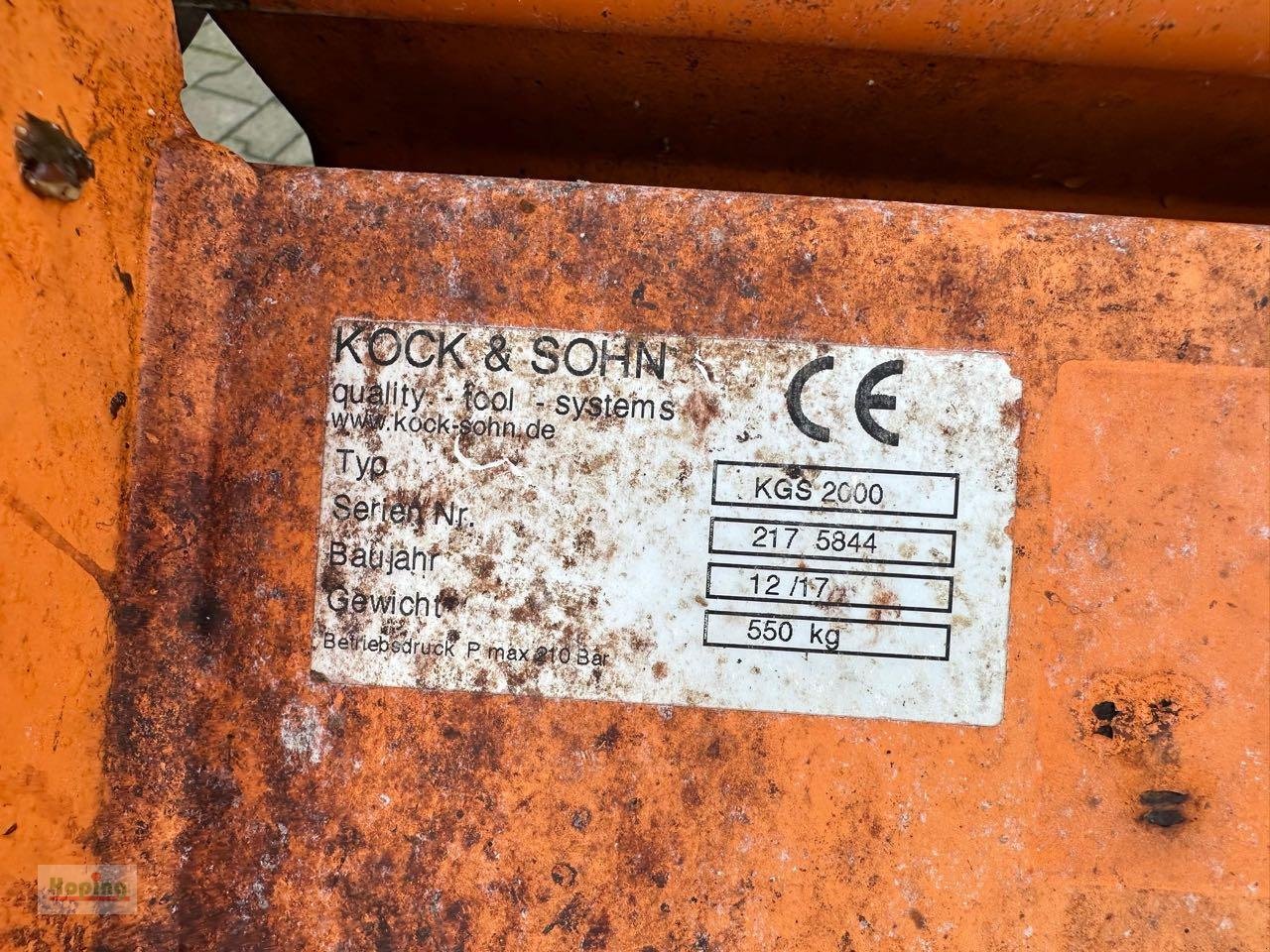 Sonstiges типа Kock & Sohn KGS 2000, Gebrauchtmaschine в Bakum (Фотография 8)