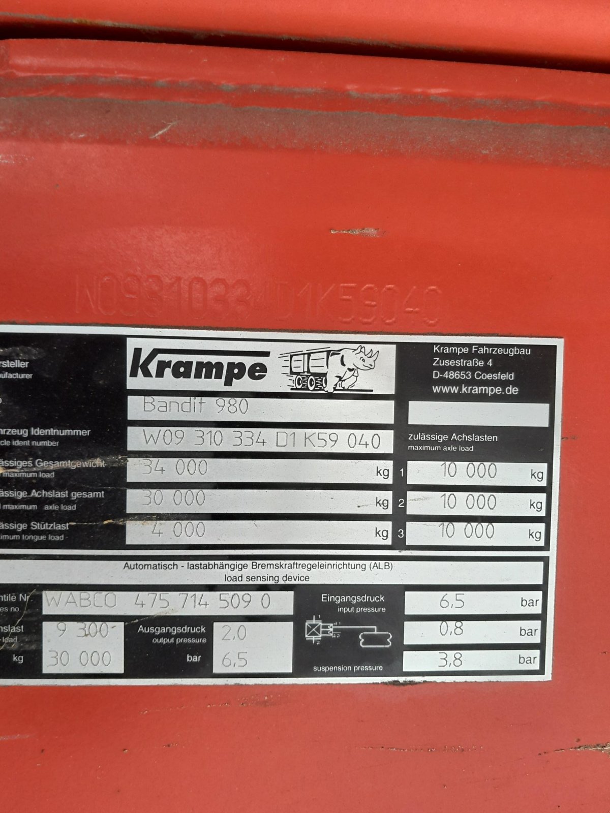 Sonstiges des Typs Krampe BANDIT 980, Gebrauchtmaschine in Thisted (Bild 3)