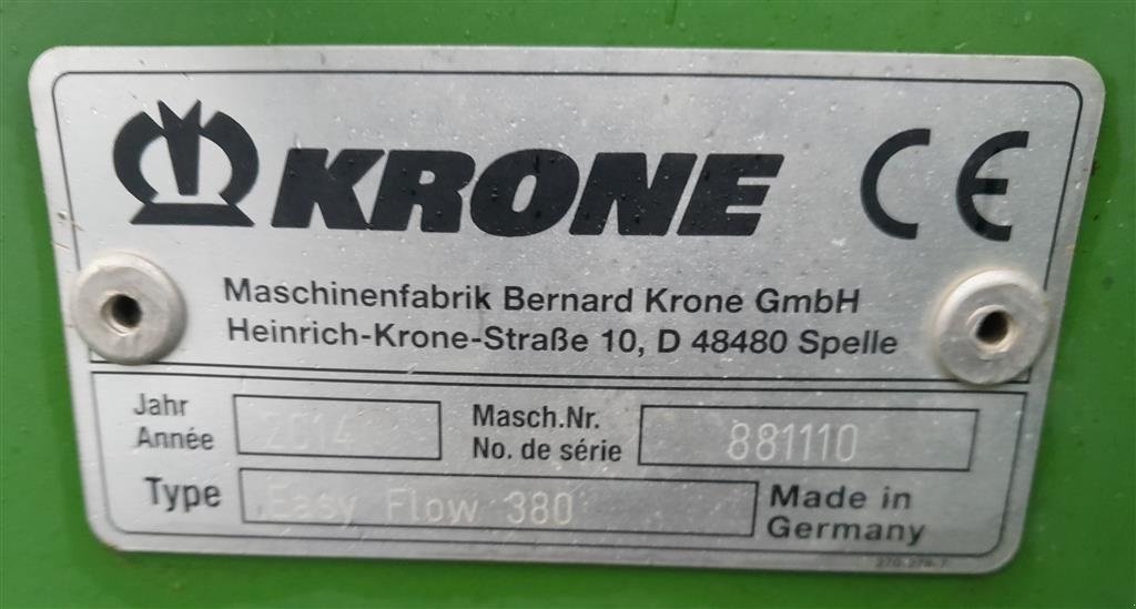 Sonstiges типа Krone EasyFlow 380, Gebrauchtmaschine в Horsens (Фотография 5)