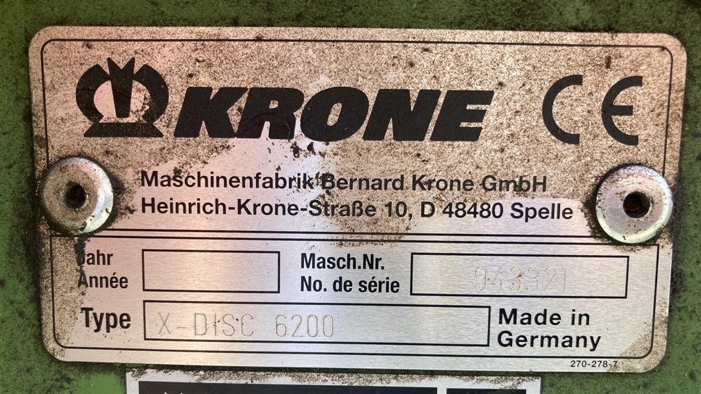 Sonstiges des Typs Krone X-Disc 6200, Gebrauchtmaschine in Horsens (Bild 6)