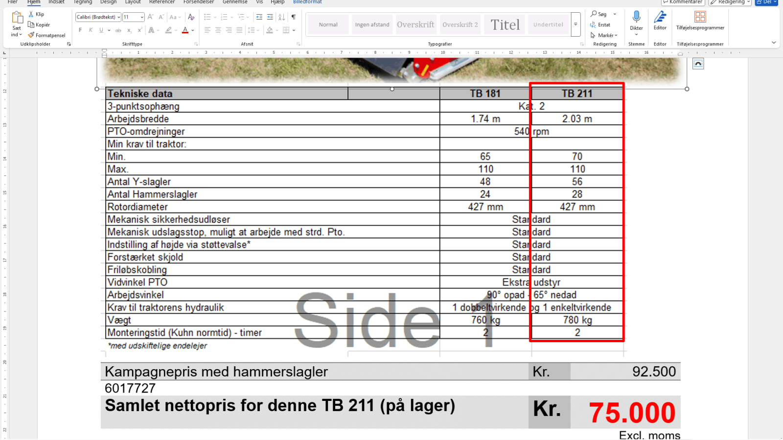 Sonstiges typu Kuhn TB 211 Select Mulchmaskine, Gebrauchtmaschine v Ringe (Obrázok 3)