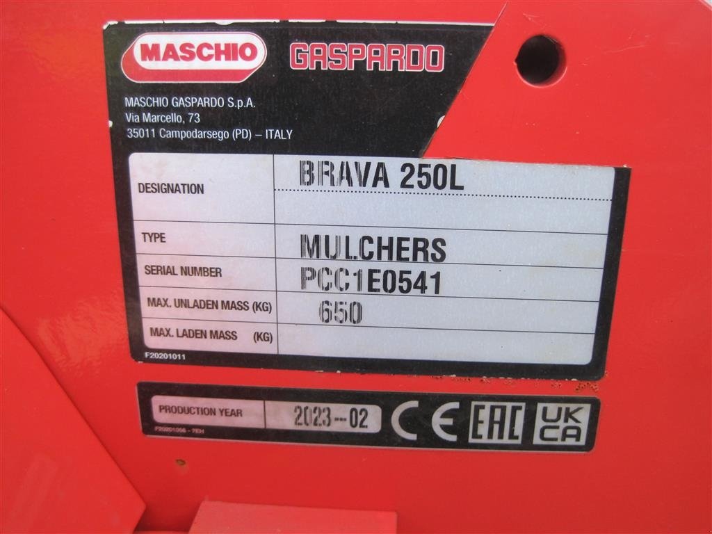 Sonstiges des Typs Maschio Brava 250, Gebrauchtmaschine in Aabenraa (Bild 4)