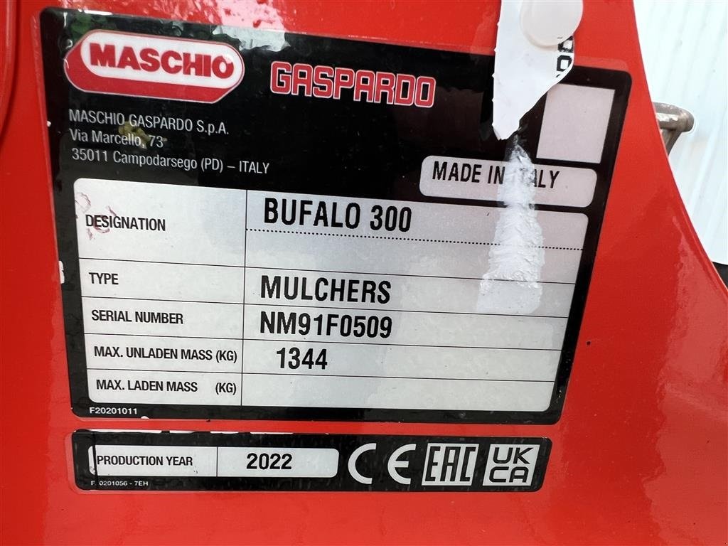 Sonstiges tip Maschio Bufalo 300 FABRIKSNY MED HD ROTOR!, Gebrauchtmaschine in Nørager (Poză 6)