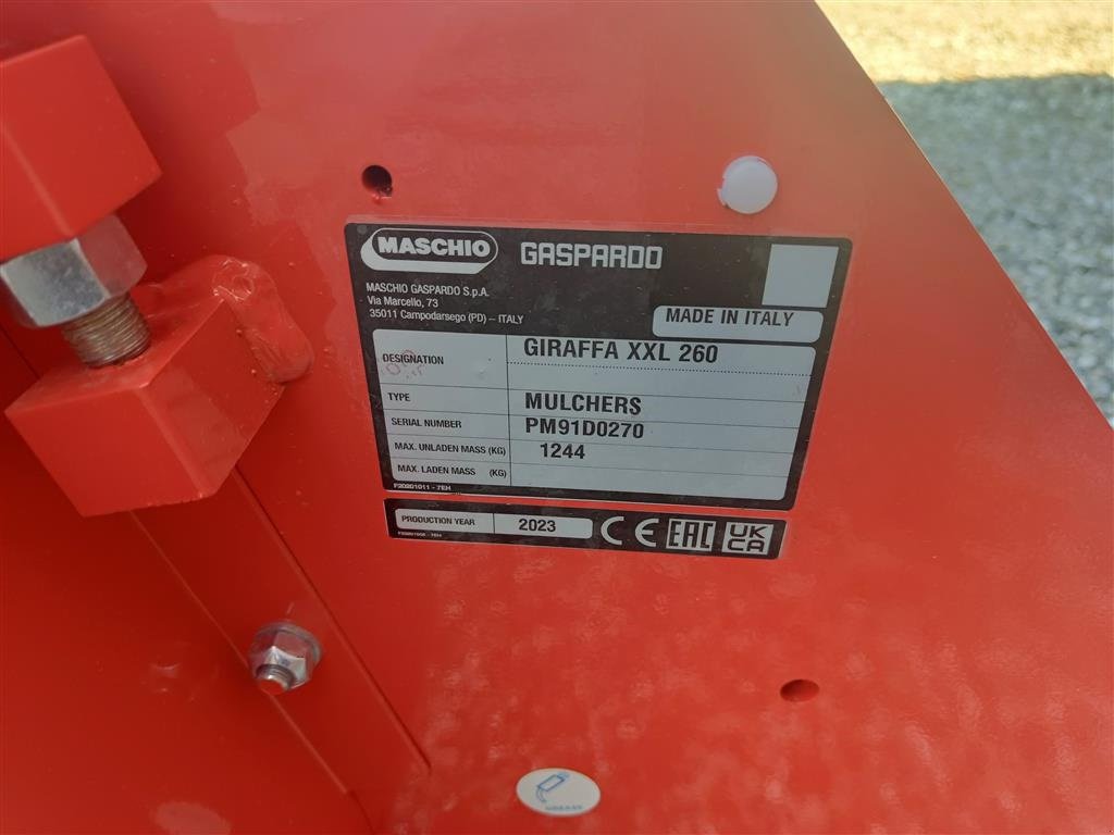 Sonstiges des Typs Maschio Giraffa XXL 260 med HD rotor, H-14 gearbox og vidvinkel PTO (Over gemt lager maskine), Gebrauchtmaschine in Egtved (Bild 6)