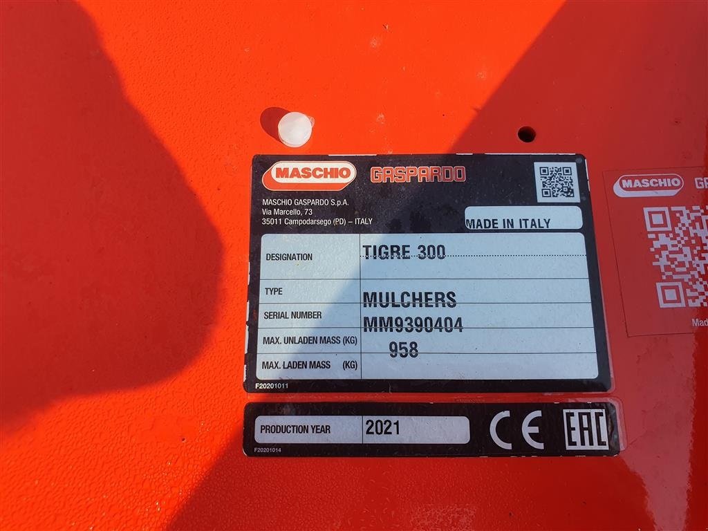 Sonstiges des Typs Maschio Tigre 300  Maschio Tigre 300 HD, Gebrauchtmaschine in Egtved (Bild 4)