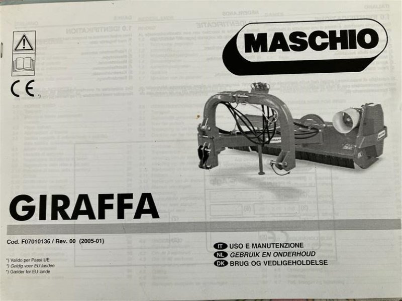 Sonstiges typu Maschio Trincia  Giraffa 210  SÆLGES MOMSFRI, Gebrauchtmaschine v Egtved (Obrázek 3)