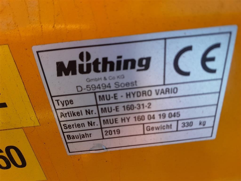 Sonstiges typu Müthing MU-E160 Vario, Gebrauchtmaschine v Gudbjerg (Obrázek 5)