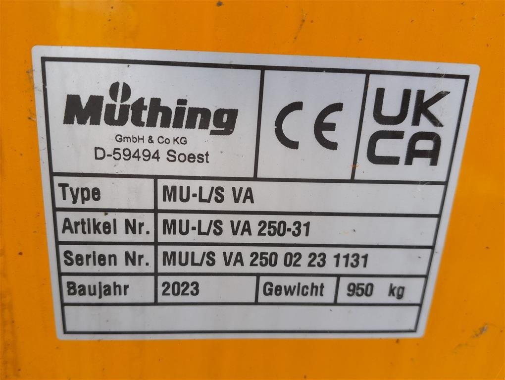 Sonstiges tipa Müthing MU-L/S Vario 250-31, Gebrauchtmaschine u Horsens (Slika 6)