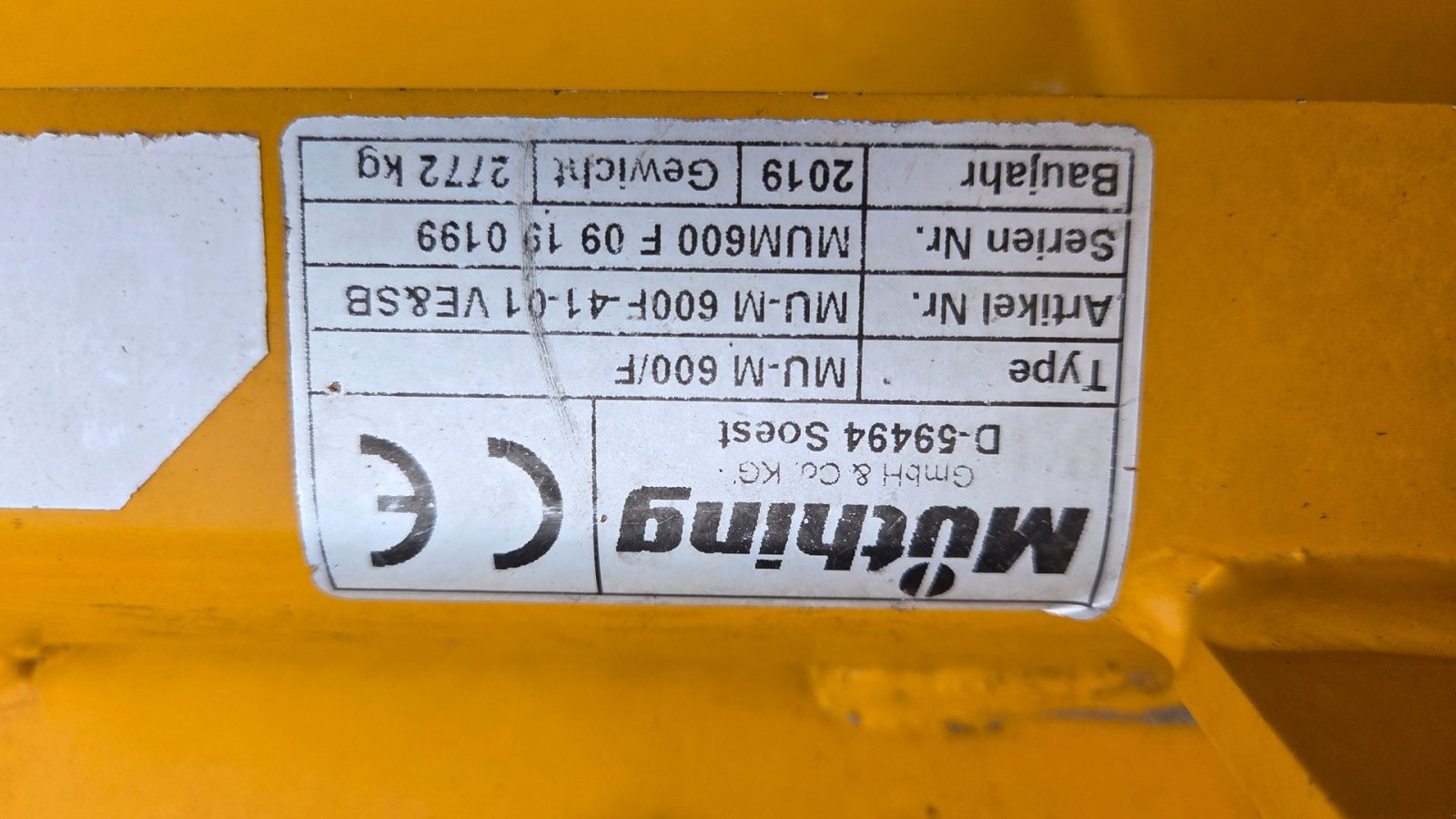 Sonstiges типа Müthing MU-M 600F, Gebrauchtmaschine в Assens (Фотография 3)