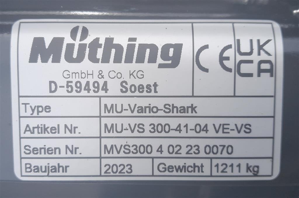 Sonstiges типа Müthing MU-Vario-Shark, Gebrauchtmaschine в Horsens (Фотография 3)