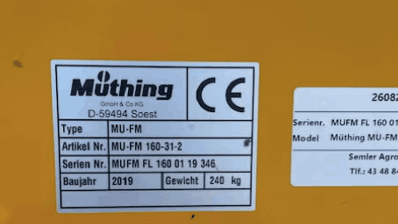 Sonstiges of the type Müthing MUFM 160 - 1,6 m, Gebrauchtmaschine in Randers NØ (Picture 2)